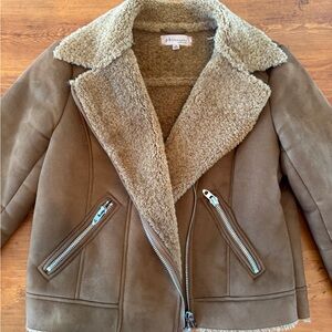 Philosophy Tan Teddy Jacket with Cream Lining